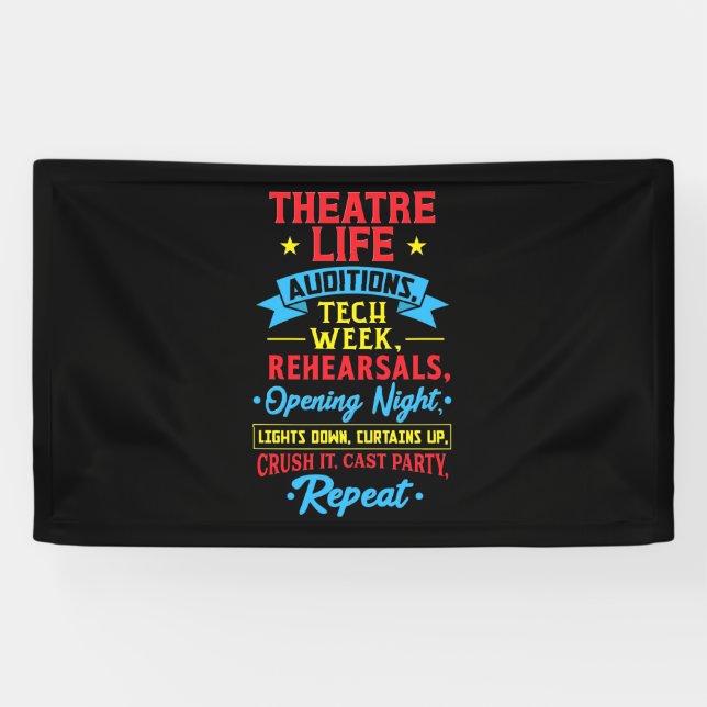 Banderoles Vie théâtrale pour acteur (Horizontal)