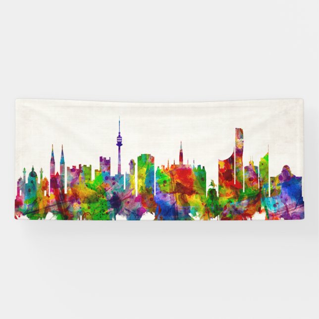 Banderoles Vienne Autriche Skyline (Horizontal)