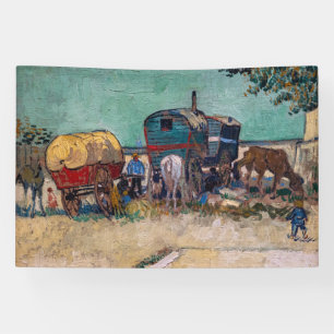 Banderoles Vincent Van Gogh - Caravanes, Camp de Tziganes prè