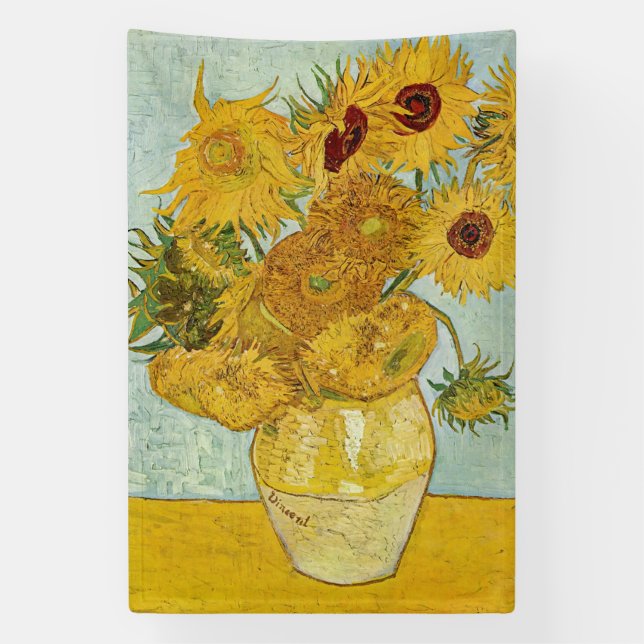 Banderoles Vincent Van Gogh - Vase avec douze tournesols (Verticale)