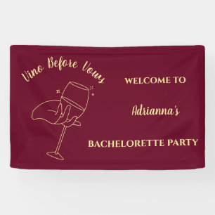 Banderoles Vino Avant Vows Vine Bachelorette Week-end