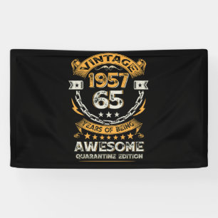 Banderoles Vintage 1957 65ème anniversaire 65 ans