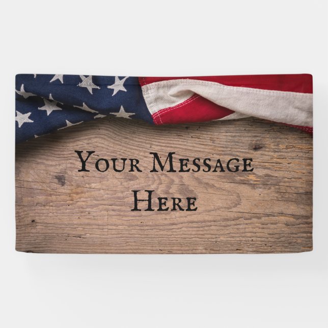 Banderoles Vintage American Flag (Horizontal)