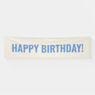 Banderoles Vintage Blue Joyeux anniversaire
