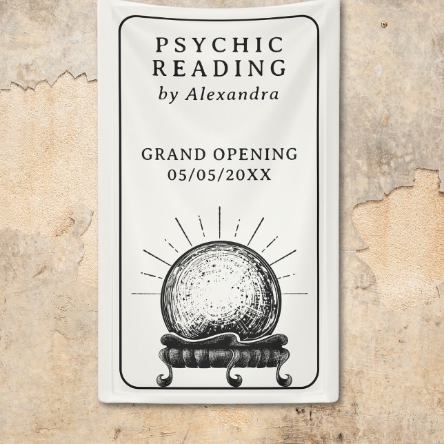 Banderoles Vintage Crystal Ball Psychique Moyen (Vintage Crystal Ball Psychic Medium Banner)