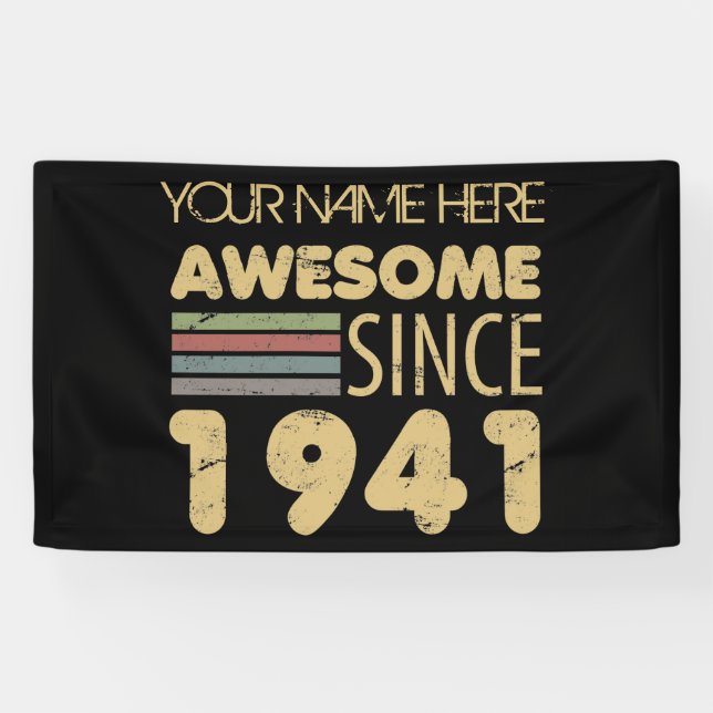 Banderoles Vintage fantastique 1941 80e anniversaire (Horizontal)