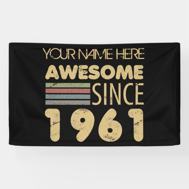 Banderoles Vintage fantastique 1961 60e anniversaire (Horizontal)