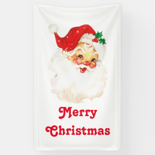 Banderoles Vintage Retro Jolly Vieux Noël du Père Noël