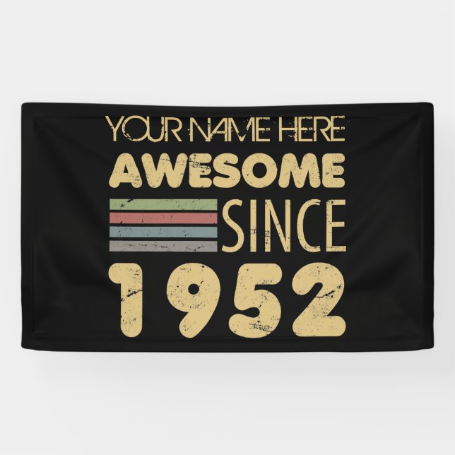 Banderoles Vintage stupéfiant 1952 70e anniversaire (Horizontal)