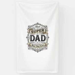 Banderoles Vintage Super Papa Badge Conception de T-Shirt_1