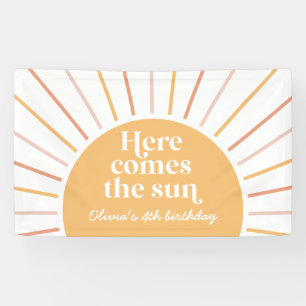 Banderoles Voici l'anniversaire du Soleil Boho