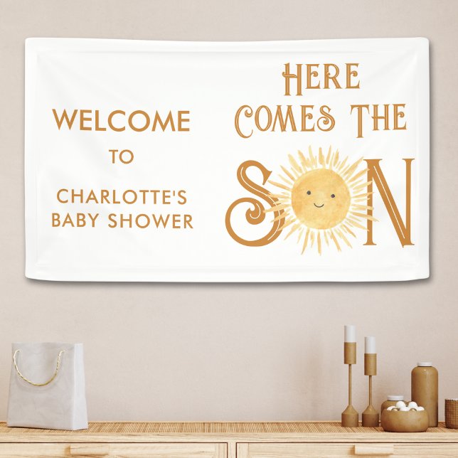 Banderoles Voici Le Baby shower Fils (Créateur téléchargé)