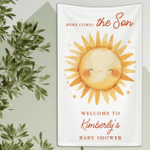 Voici que vient le fils Boho Cute Baby Shower Bien