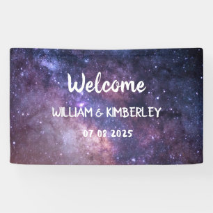 Banderoles Voie Lactée Stars Sky Galaxy Mariage élégant