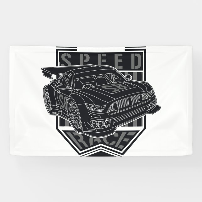Banderoles Voiture de course _ Moteur 2 (Horizontal)