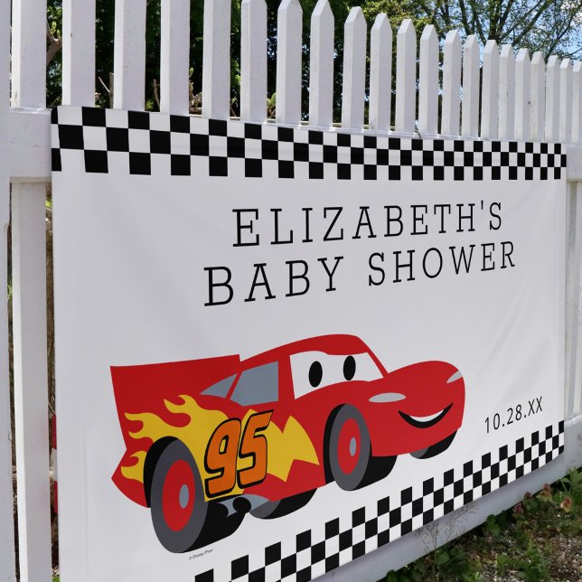 Banderoles Voitures - Baby shower McQueen Lightning (Banner on fence)