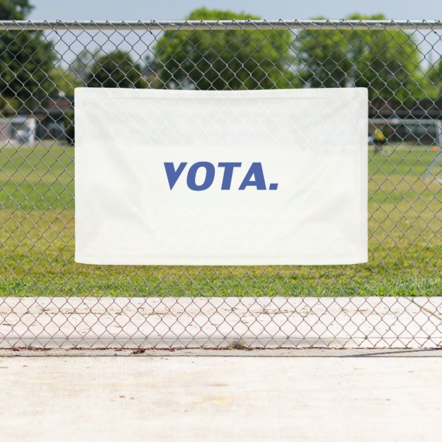 Banderoles Vota vote en espagnol bleu blanc politique moderne (En situation)