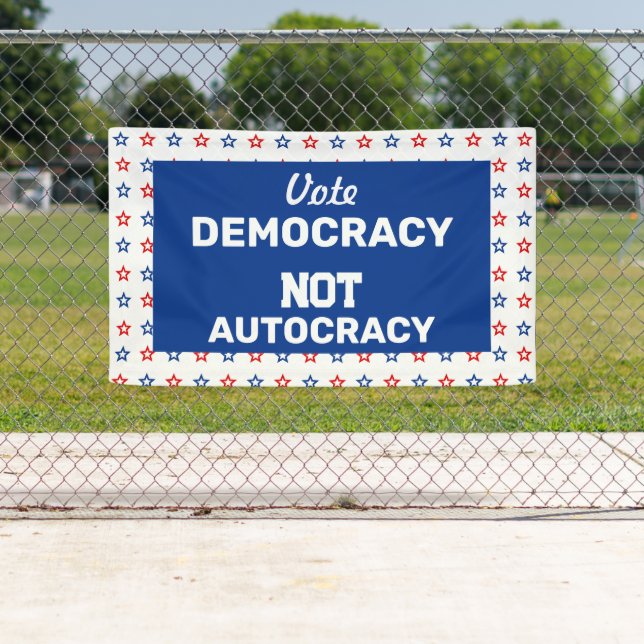 Banderoles Vote Démocratie (En situation)
