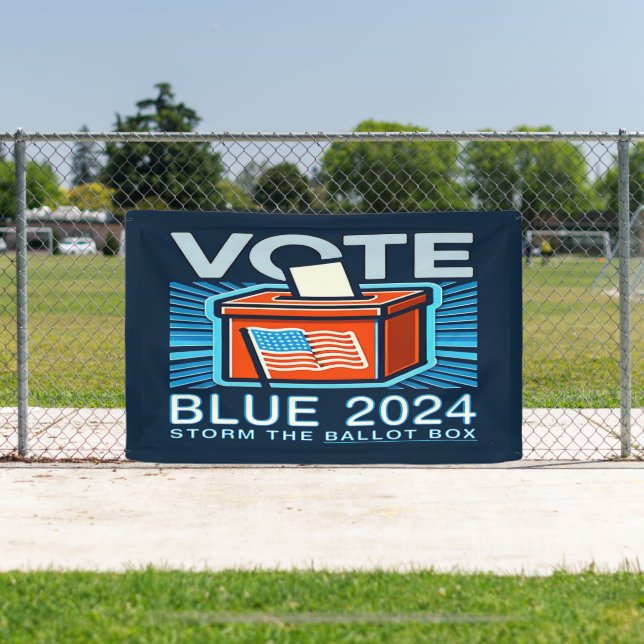 Banderoles Vote élection présidentielle 2024 bleu (Insitu)
