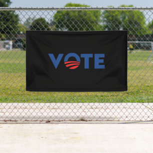 Banderoles Vote hope rouge noir et bleu typographie démocrate