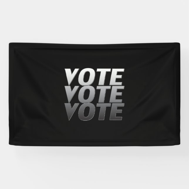 Banderoles "Vote vote" noir blanc gris (Horizontal)
