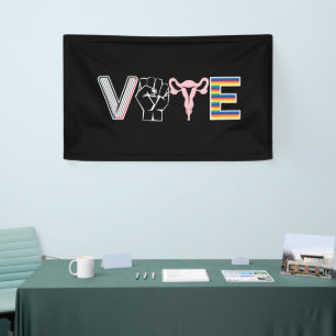 Banderoles Votez Livres Interdits Droits Reproductifs BLM LGB