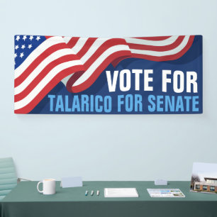 Banderoles Votez Talarico pour le Sénat Drapeau Américain