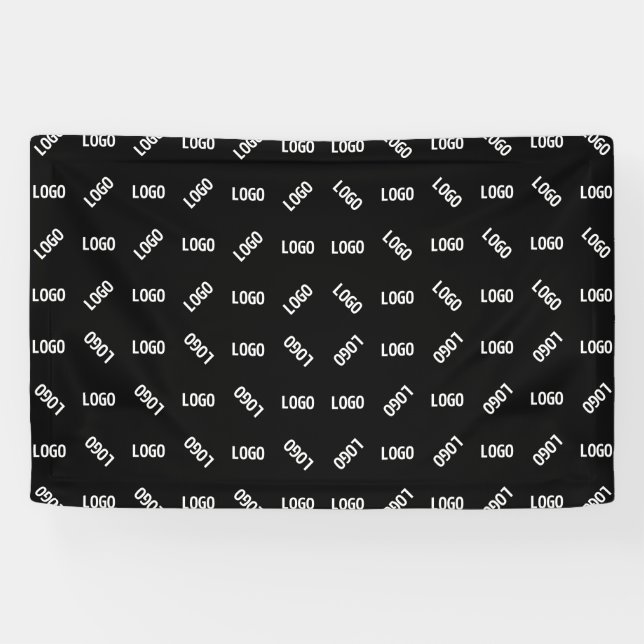Banderoles Votre logo/image | Motif géométrique moderne uniqu (Horizontal)