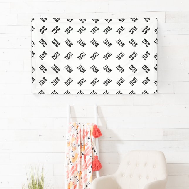 Banderoles Votre logo | Motif répétitif alterné simple (En situation)