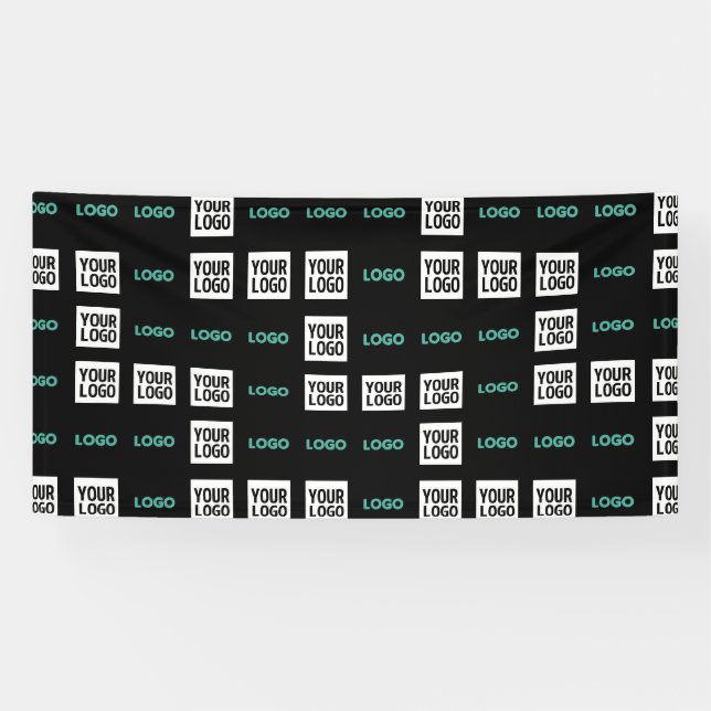 Banderoles Votre logo ou image | Zig Zag Motif avec deux imag (Horizontal)