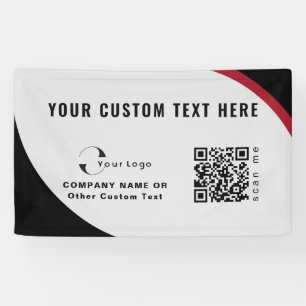Banderoles Votre logo QR code Simple Minimal Business Banner
