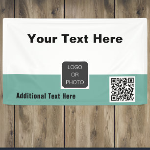 Banderoles Votre logo QR code Simple Minimal Business Banner