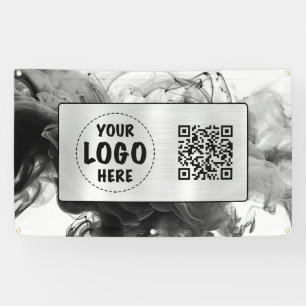 Banderoles Votre logo Smokey gothique Monochrome