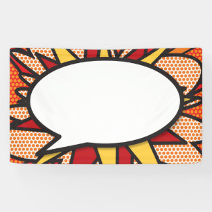 Banderoles Votre message Parole Bubble Fun Retro Comic Book