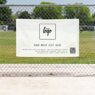 Banderoles Votre propre logo d'entreprise Unique Code QR pers