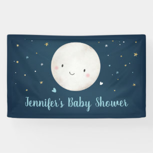 Banderoles Vous Aimez Au Baby shower D'Or Bleu Lune