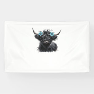 Banderoles Watercolor Black Highland Cow Classic T-Shirt