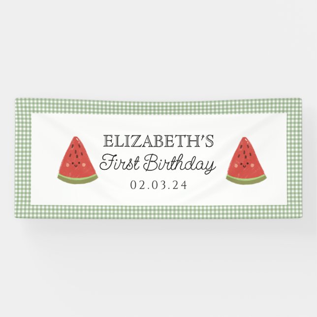 Banderoles Watermelon Little Sweet Melon Anniversaire (Horizontal)