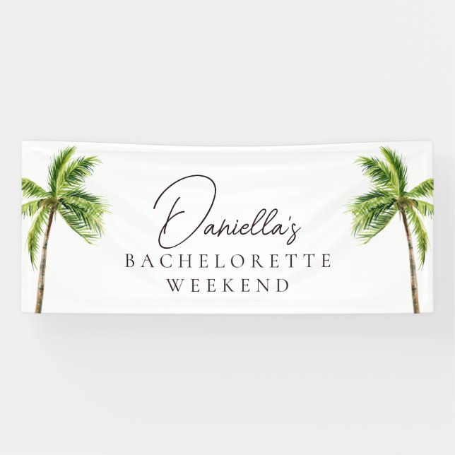 Banderoles Week-end de Palm Tropical Moderne (Horizontal)