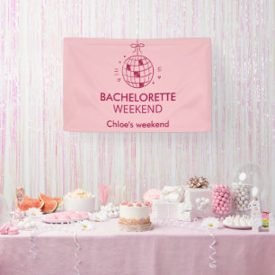 Banderoles Week-end Enterrement de Vie de Jeune Fille Minimal
