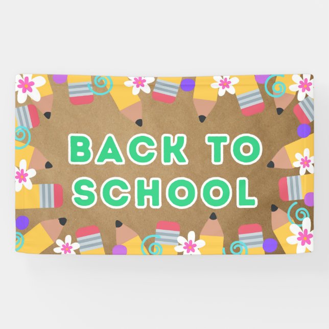 Banderoles Welcome Back to School Classroom Poster Banner (Horizontal)