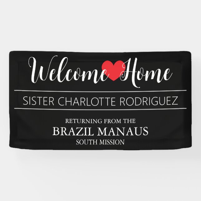 Banderoles Welcome Home Elegant Missionary Banner (Horizontal)