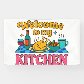 Banderoles "Welcome to my Kitchen!" - Backdrop