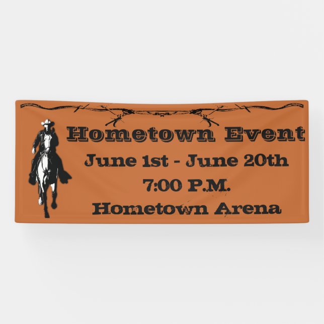 Banderoles Western Cowboy (Horizontal)