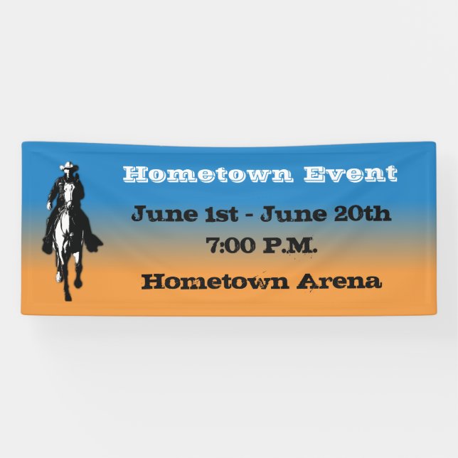 Banderoles Western Rustic Cowboy (Horizontal)