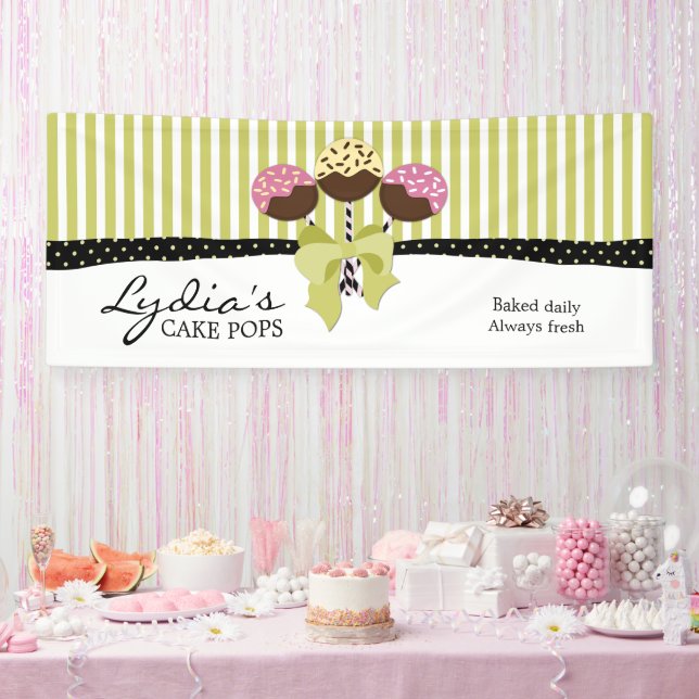 Banderoles Whimsical Cake Pops Business (Fête)