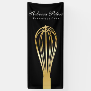 Banderoles Whisk (or)   Maître culinaire