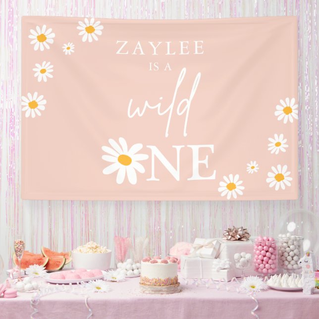 Banderoles Wild One 1er anniversaire fête Boho Daisy Bienvenu (Fête)