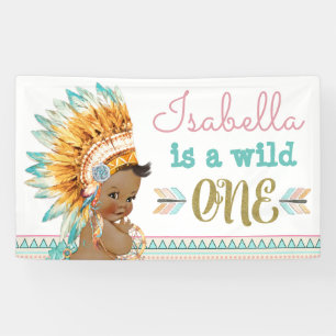 Banderoles Wild One Birthday Banner Tribal 1er Anniversaire