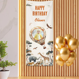 Banderoles Wild Safari Hot Air Balloon Photo